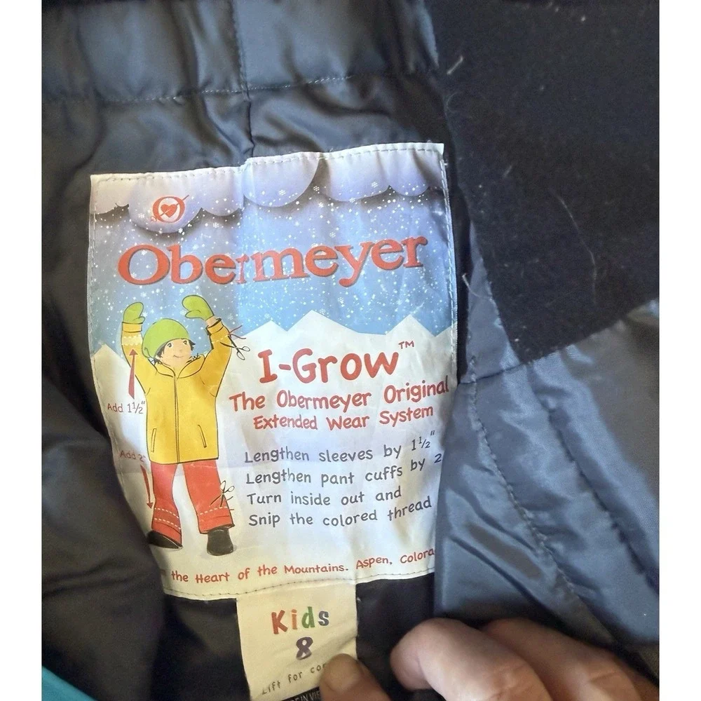 Obermeyer‎ Kids I-Grow Size 8 Blue Snow Bibs